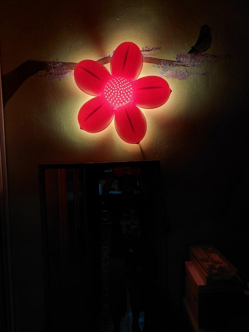 Ikea Smila Blomma Pink Flower Wall Lamp, Furniture & Home Living
