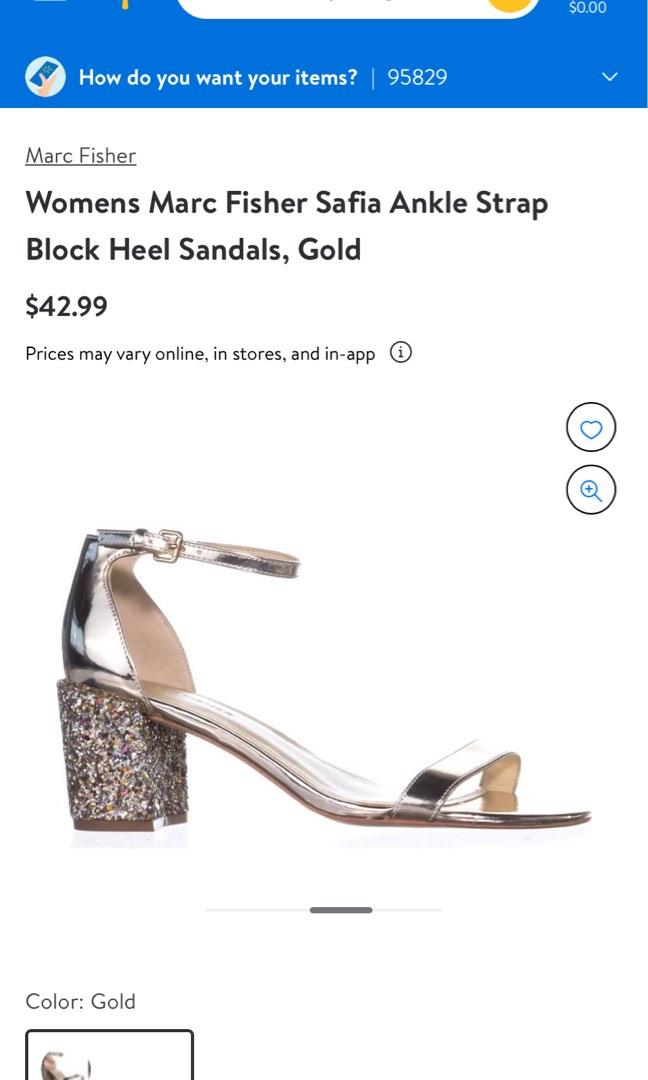 Marc fisher gold sandals outlet