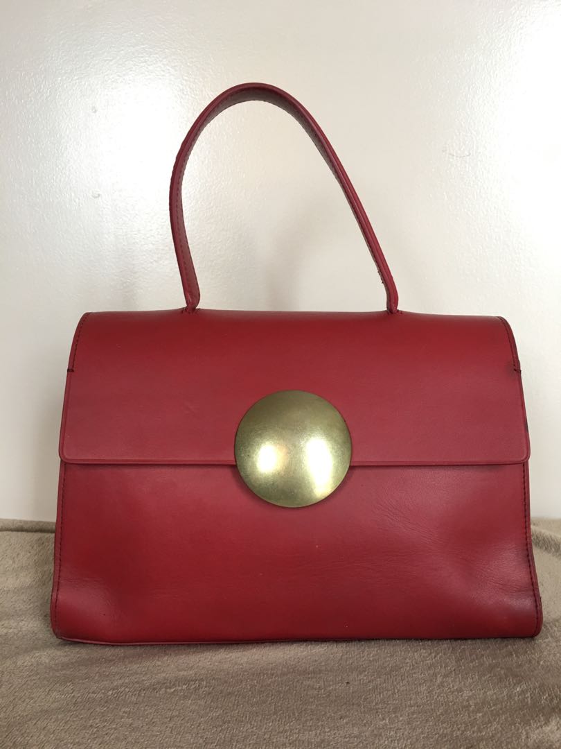 Red Dissona Italy 2-Way Bag, Luxury, Bags & Wallets on Carousell