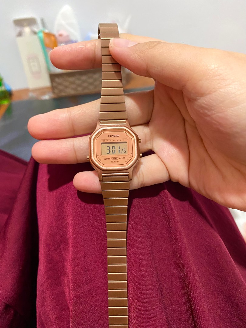 Jam tangan casio rose hot sale gold