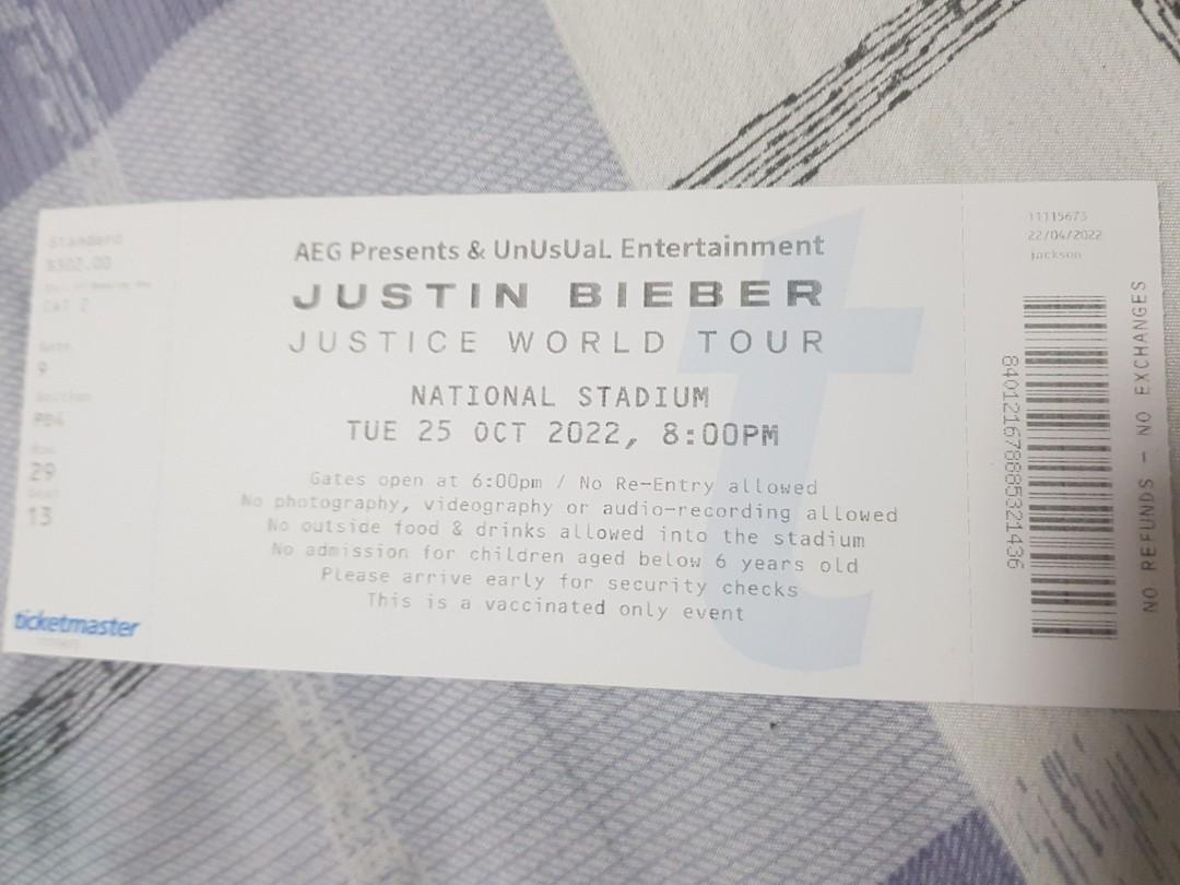 Wie Viel Kostet Ein Justin Bieber Ticket Justin Bieber Tickets Cat 2, Tickets & Vouchers, Event Tickets on Carousell
