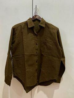 Kemeja Oversize coklat tua