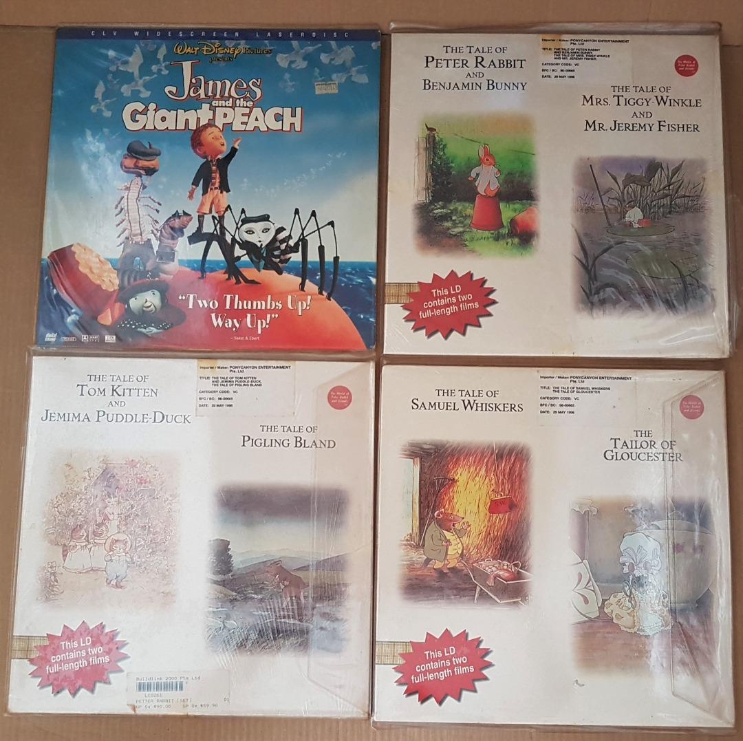 Laser Disc of Children Movie, Walt Disney, James and the Giant Peach ...