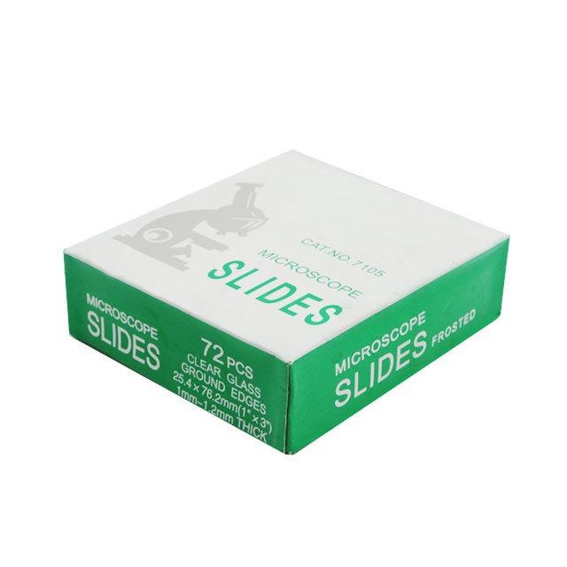 Microscope Glass Slides Frosted 72 Pieces (Category: Medical Supplies & Tools) located in Manila. Submitted by theunoshop (Listing ID 1192741318, Image 1). Description: Frosted 72 Pieces 25.4 x 76.2mm (1"x3") 1mm-1.2mm THICK.