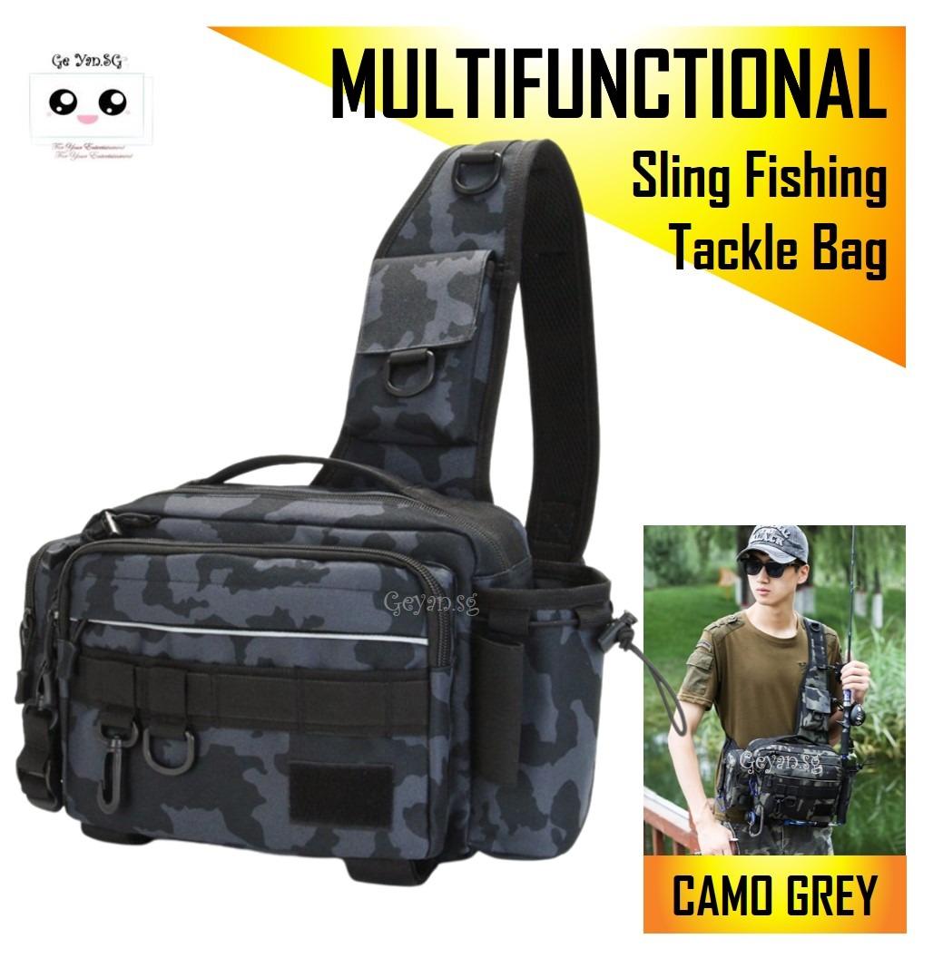 MOLLE FISHING Tackle Bag Waist Shoulder Sling Pouch Lure Tool Gear Utility  Rod Attachment Holder Camera Pack Water Resistant Oxford Fabric OUTDOOR  Multifunctional Accessories CAMO GREY, Hobbies & Toys, Travel, Travel  Essentials