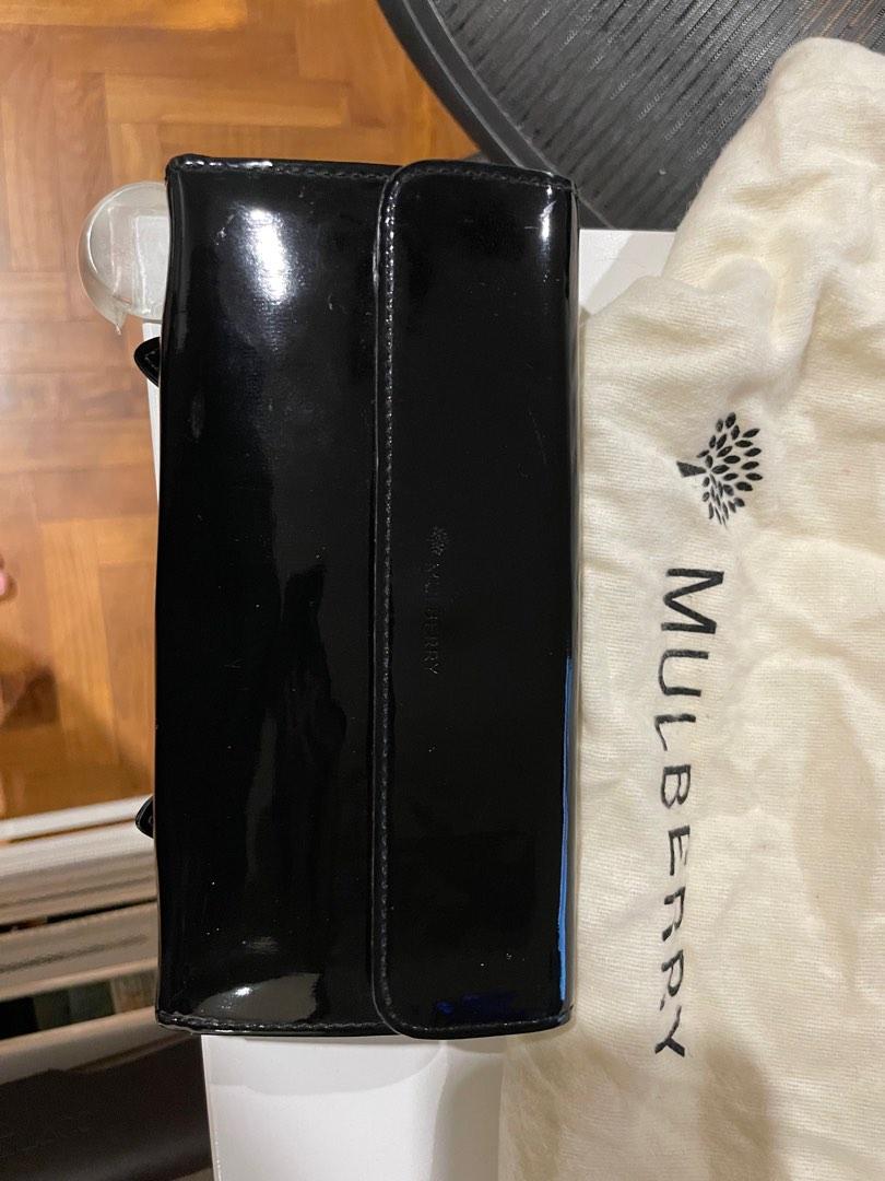 Mulberry Black Patent Leather Wallet, Women's Fashion, Bags & Wallets