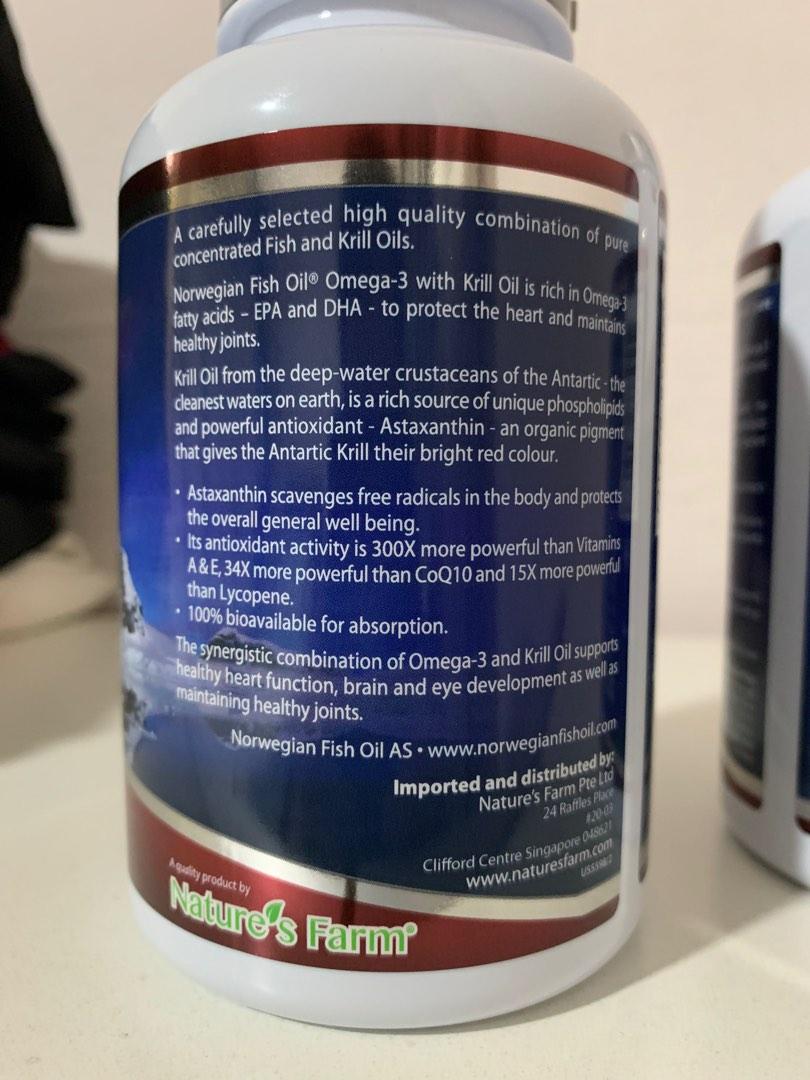 Nature’s Farm Norwegian Fish Oil Omega 3 with Krill Oil 1000mg, Health