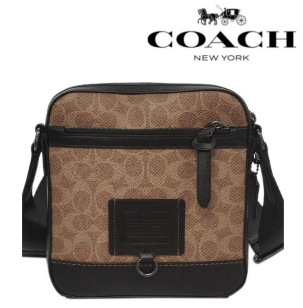 New Coach Original Brown Signature Collection Rivington Crossbody