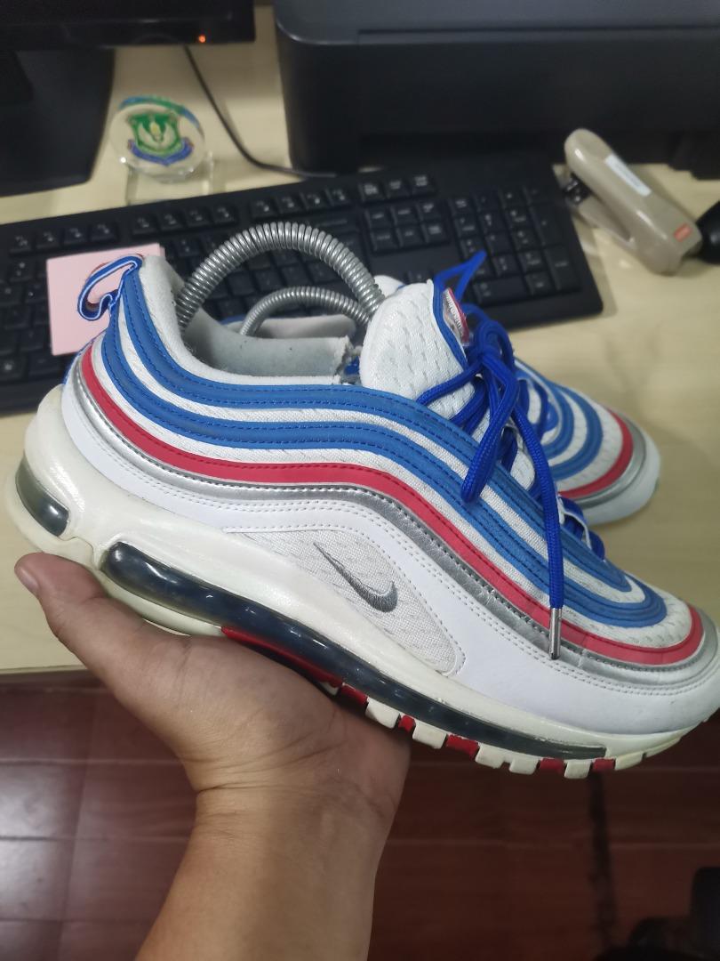 Nike Air 97 Game Royal Metallic Silver University Red, Men's Fashion, Footwear, on Carousell