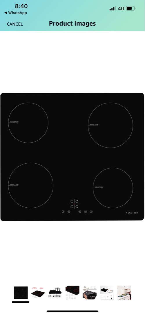 NOXTON Induction Cooktop, Electric Stove Builtin 4 Burners Induction