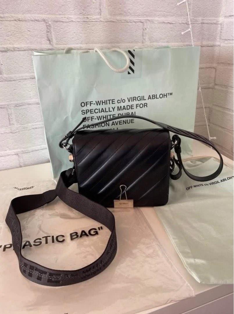 Off-white Off White, Black Flap Bag In Black Calfskin