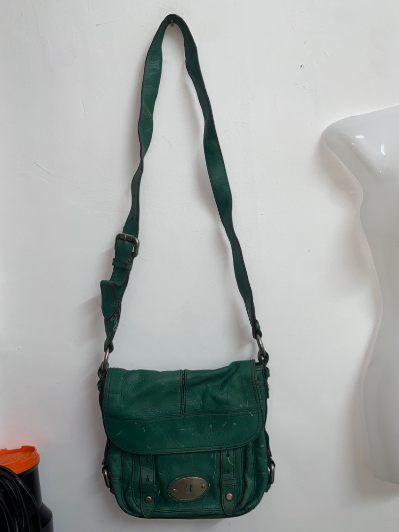 Sac à Main Fossil En Cuir Marron Vintage - Modèle TBEG, Occasion, Porté épaule