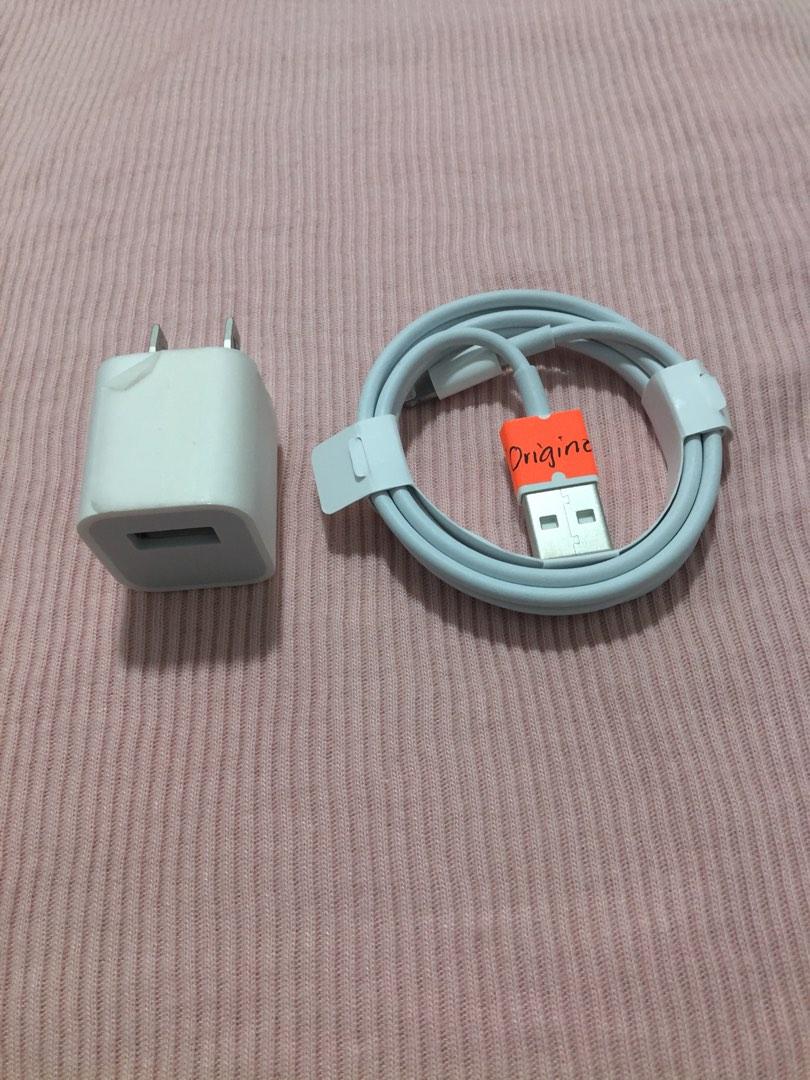 Original iPhone Lightning Cable and 5 Watts Adapter, Mobile Phones