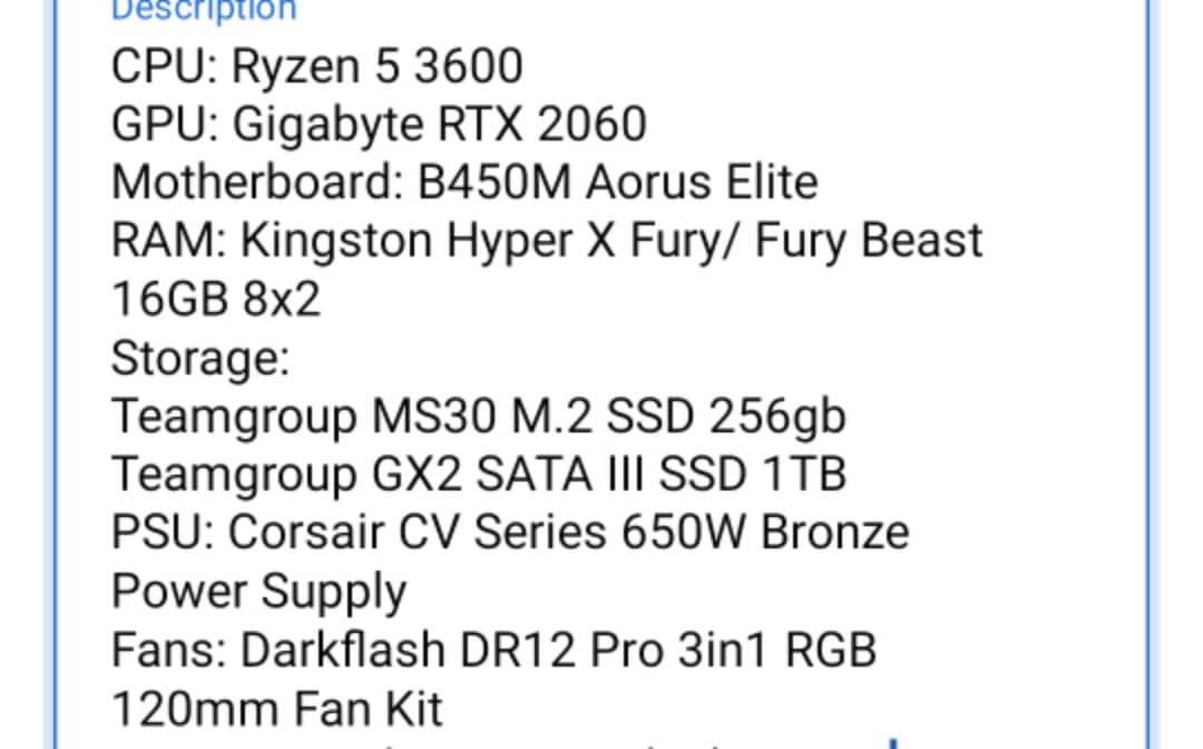 PC DESKTOP BUILD FOR GAMING, Computers & Tech, Desktops on Carousell