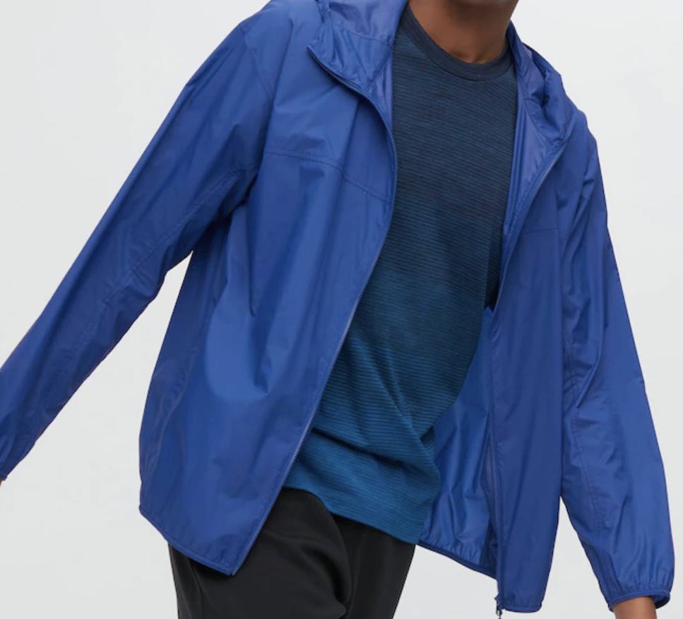 Pocketable UV Protection Parka Blue Men s Fashion Coats