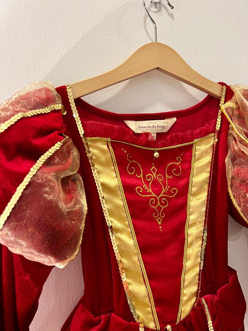 Red and gold princess dress sale