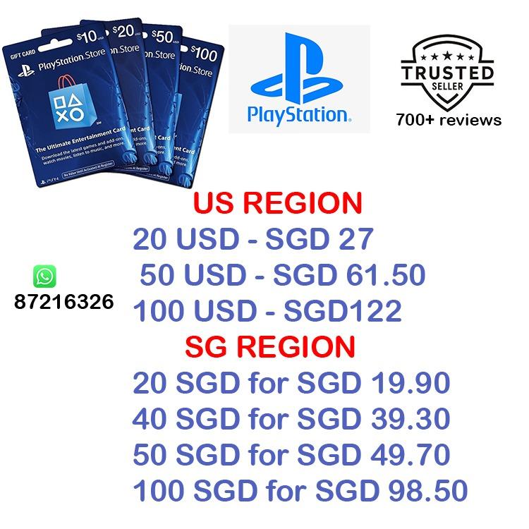 PS Store PSN Topup Credits