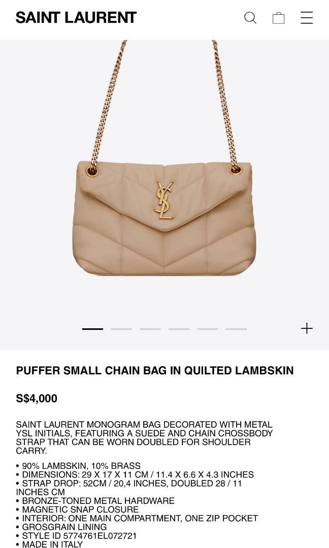 Saint Laurent, Bags, Saint Laurent Puffer Small Pouch Bag Bnib