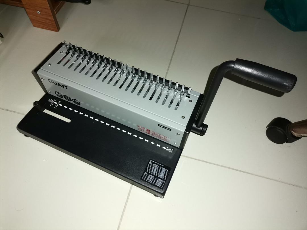 QUAFF WIRE BINDING MACHINE A4 (TD1500B10) & COMB BINDING MACHINE