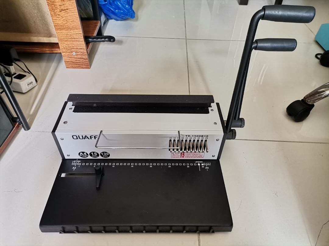 QUAFF WIRE BINDING MACHINE A4 (TD1500B10) & COMB BINDING MACHINE
