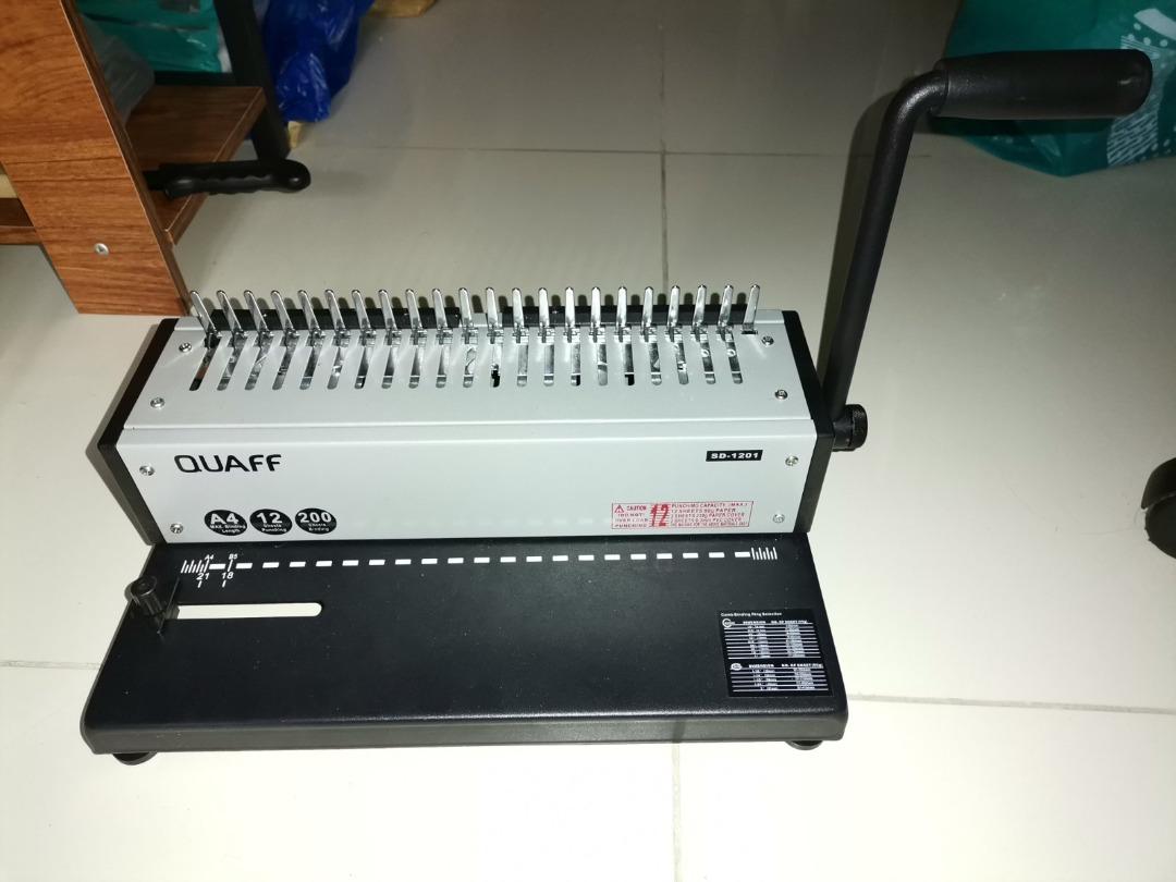 QUAFF WIRE BINDING MACHINE A4 (TD1500B10) & COMB BINDING MACHINE