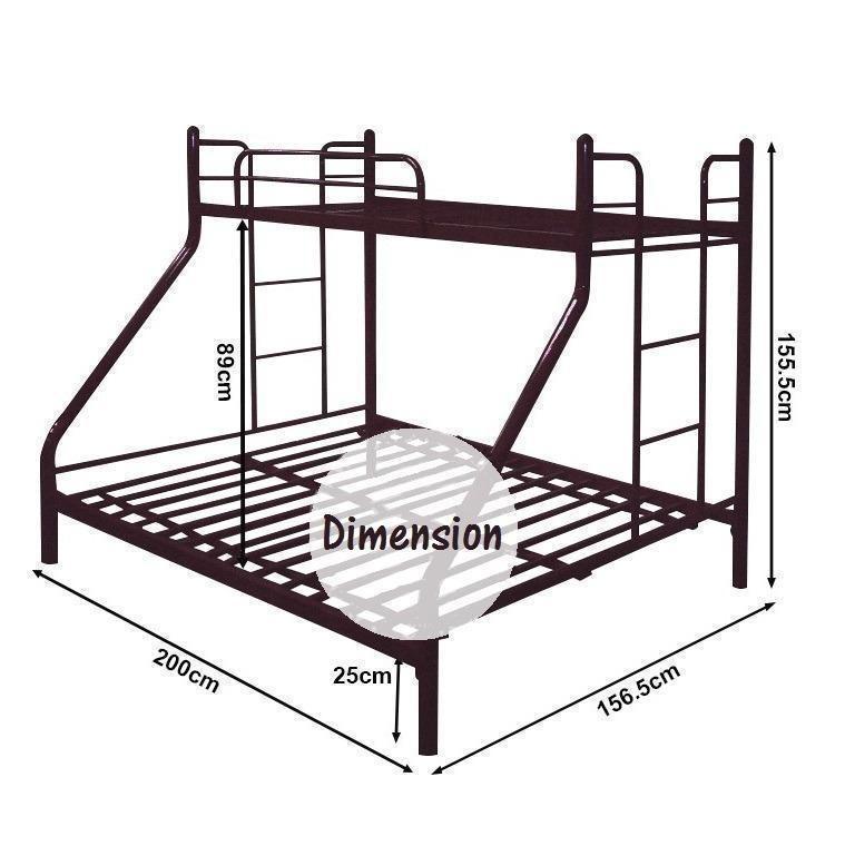 Standard size of single sales double deck bed