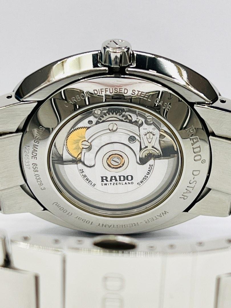 Rado D Star XL Carbon Steel Automatic Watch W0736 Men s Fashion
