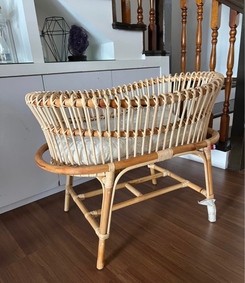 Rattan baby crib, Babies & Kids, Baby Nursery & Kids Furniture, Cots