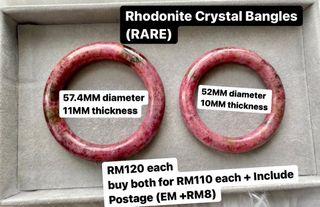 Rhodonite Crystal Bangle