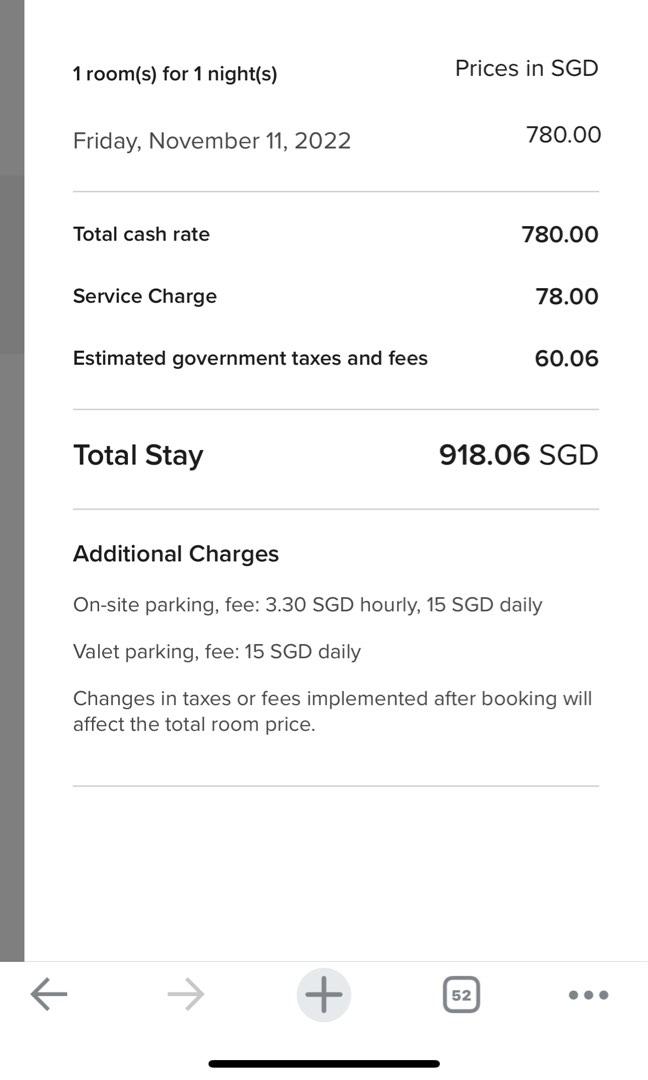 Ritz Carlton Gift certificate / voucher staycation Tickets Vouchers