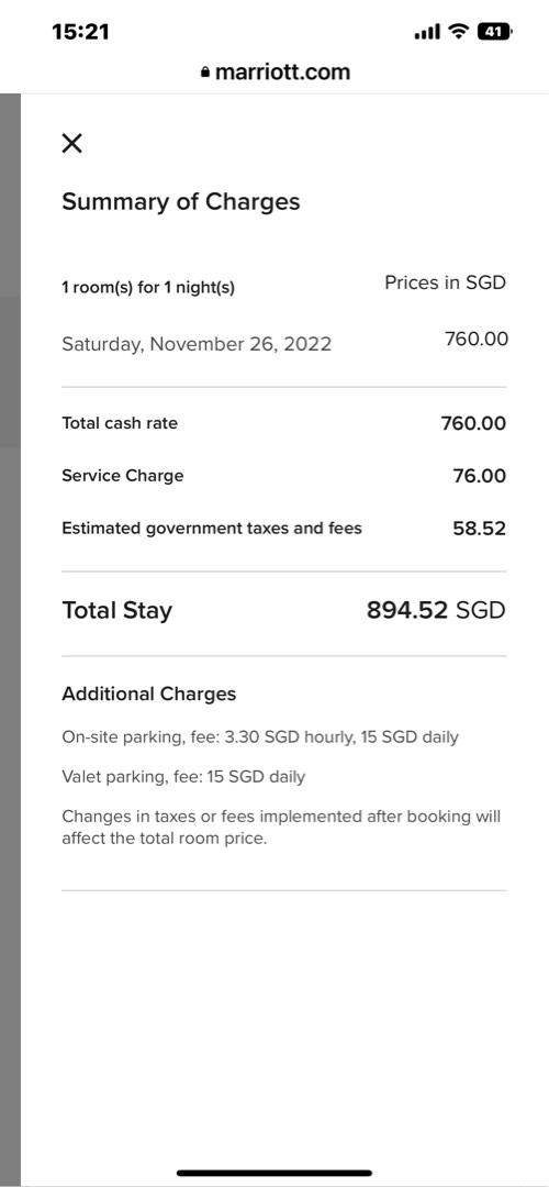 Ritz Carlton Gift certificate / voucher staycation Tickets Vouchers