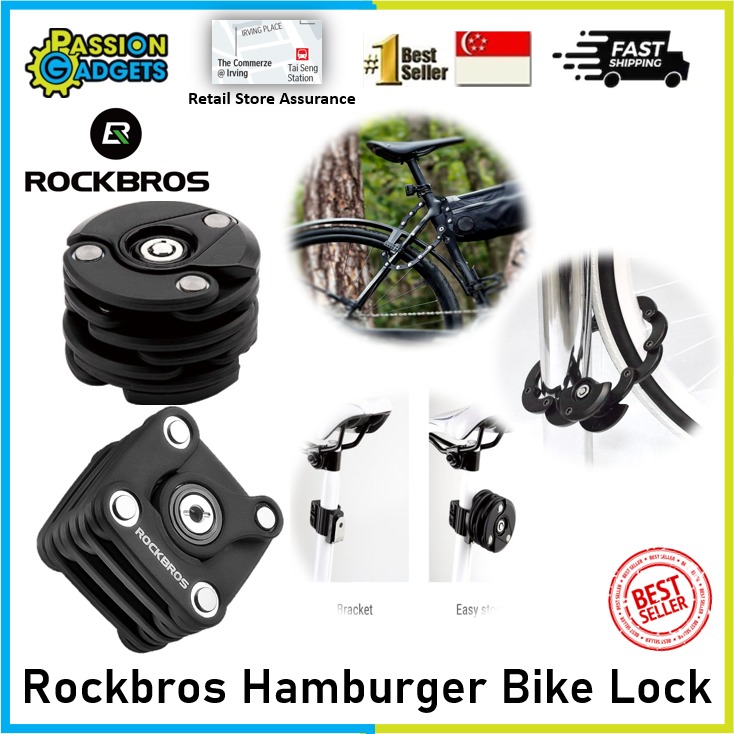 Rockbros Hamburger Bike Lock Cube and Burger Style Anti Theft