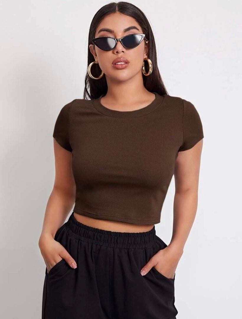 Shein Chocolate Brown Top (Category: Blouses) located in Caloocan City. Submitted by driecloset (Listing ID 1192709130, Image 1). Description: bought from shein (orig price 248) rfs: doesn't fit me anymore pm for more pictures #genzboss.