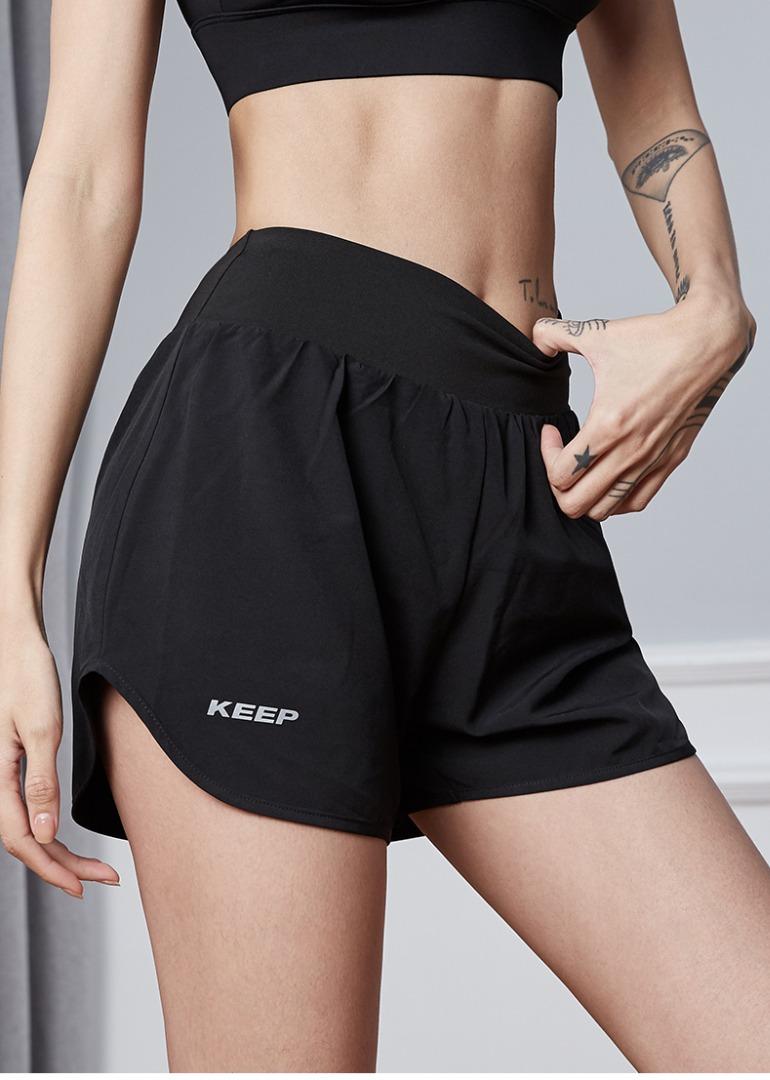 Black Runner Shorts with tights underneath brand new, Women's Fashion,  Activewear on Carousell