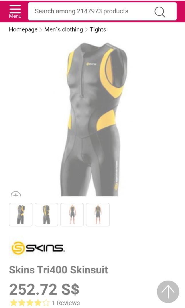 Skins TRI400 Compression Tri Suit men, Men's Fashion, Activewear on