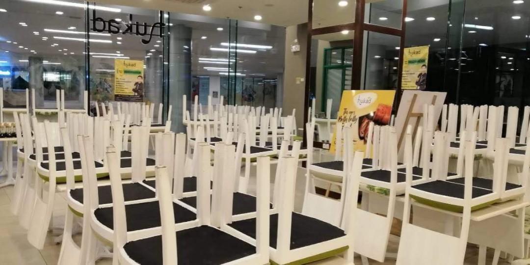 Tables and Chairs, Kitchen utensils, and kitchen stainless equipments