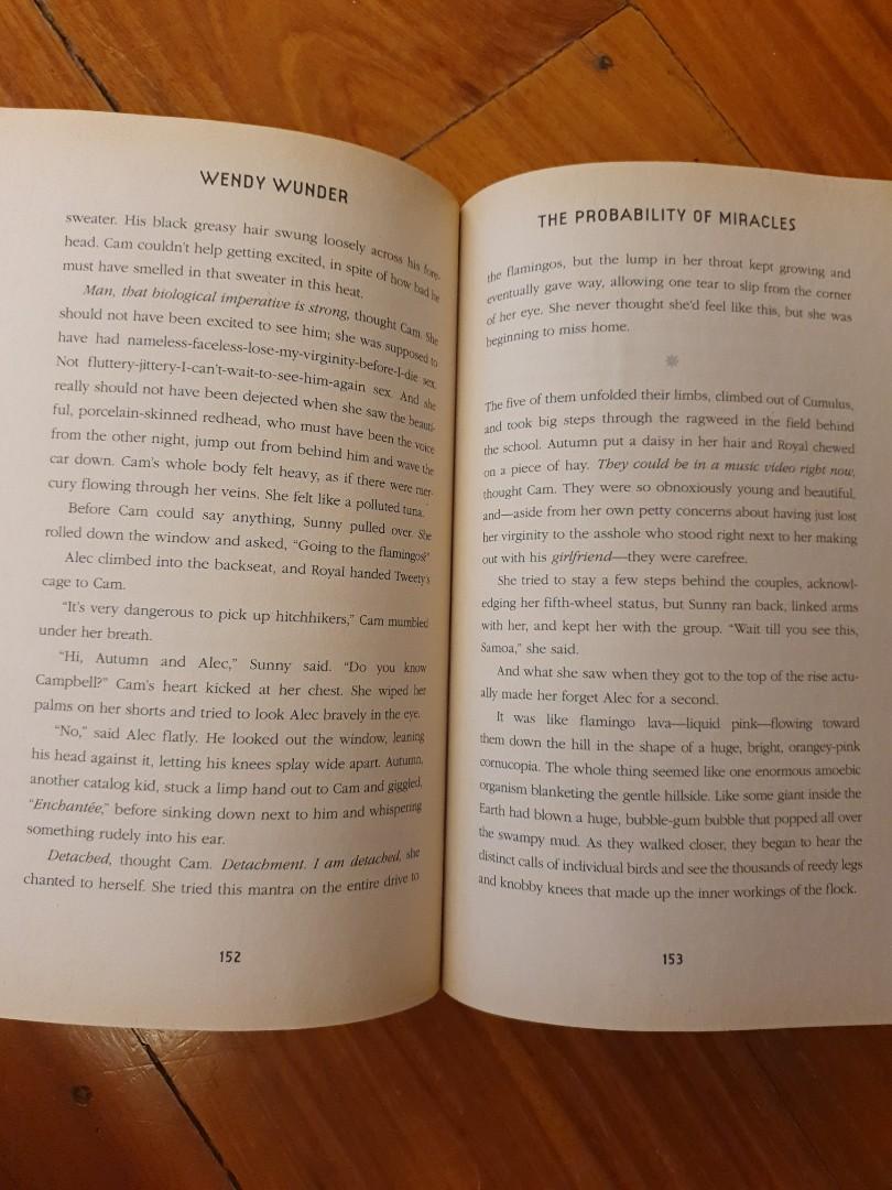 The Probability of Miracles by Wendy Wunder (Category: Storybooks) located in Paranaque City. Submitted by jadeelava (Listing ID 1192686329, Image 3). Description: • Original, bought from Fully Booked • Perfect Condition • Plastic Wrapped.