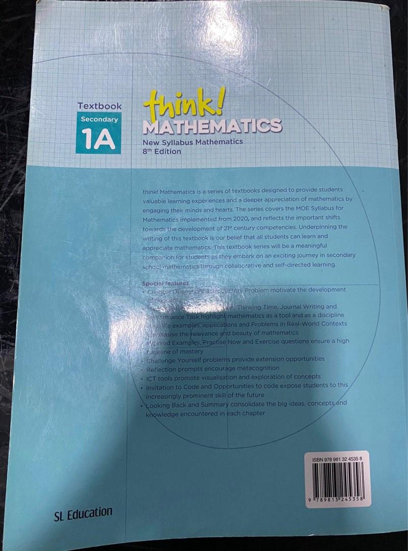 Think mathematics secondary text book 1a and 1b hobbies toys books