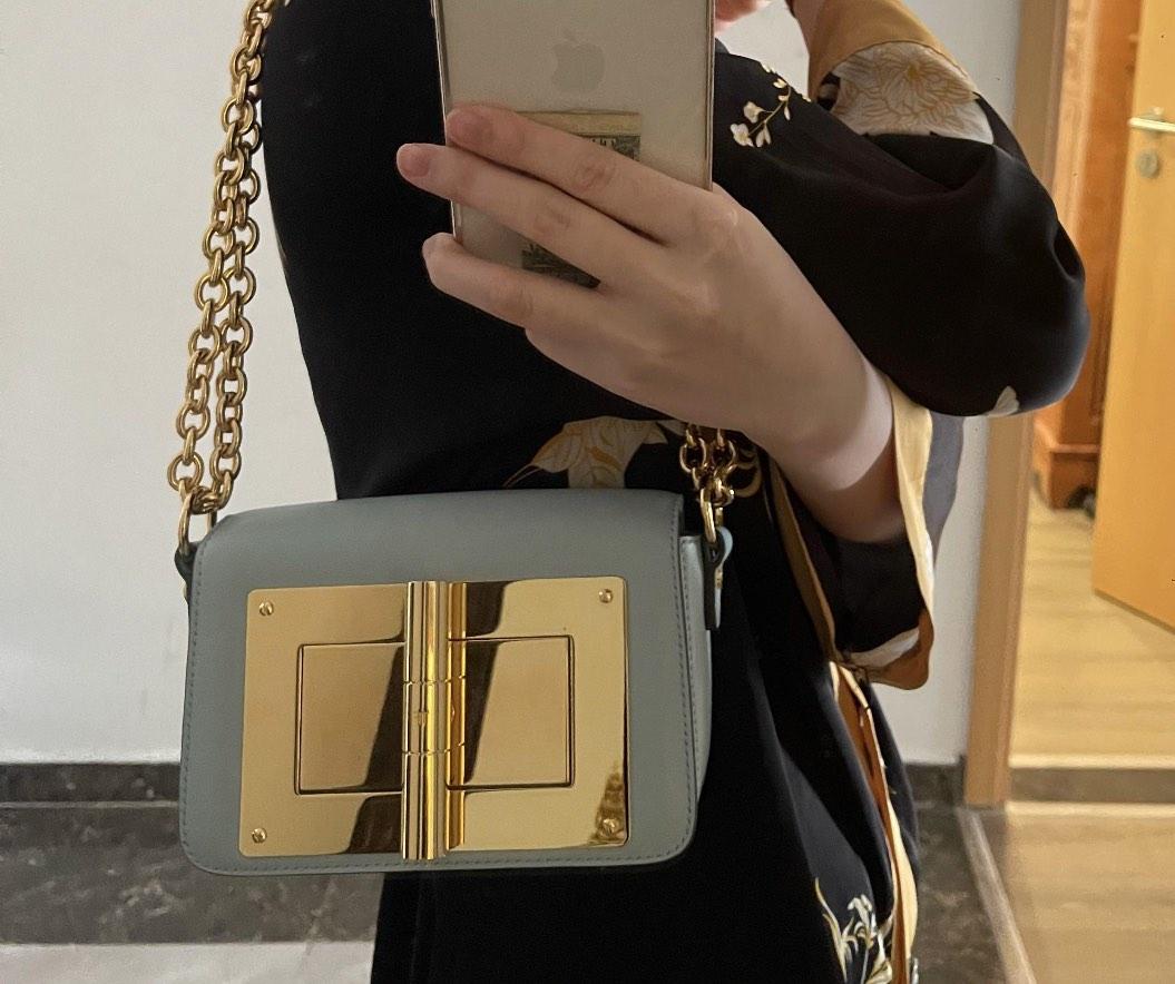 Tom Ford Mint Green Leather Natalia Crossbody handbag, Luxury, Bags &  Wallets on Carousell