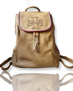TORY BURCH Harper Stripe Cowhide Leather Backpack