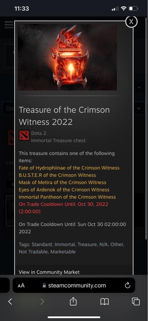 Treasure of the crimson witness 2022, Video Gaming, Gaming Accessories