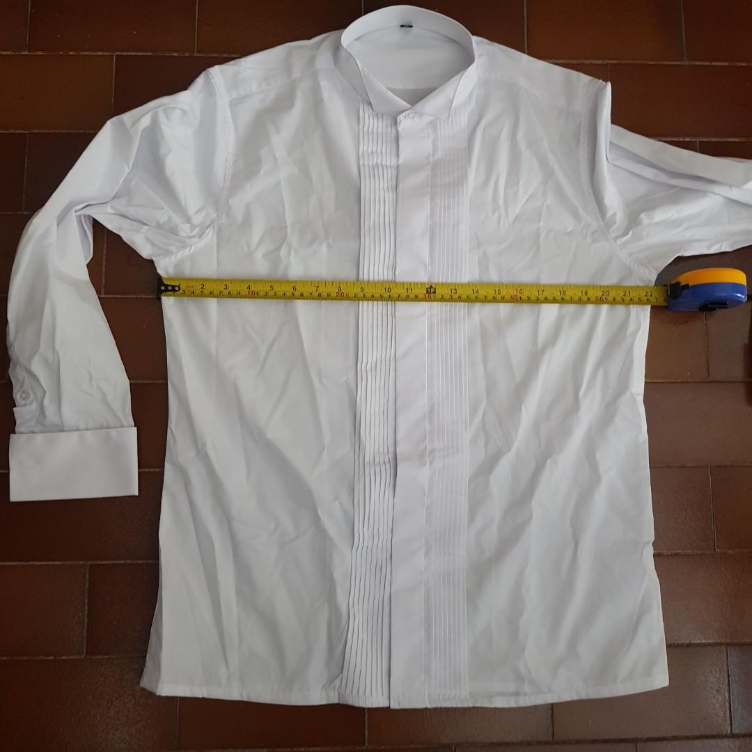 Tuxedo white shirt, Men's Fashion, Tops & Sets, Formal Shirts on Carousell