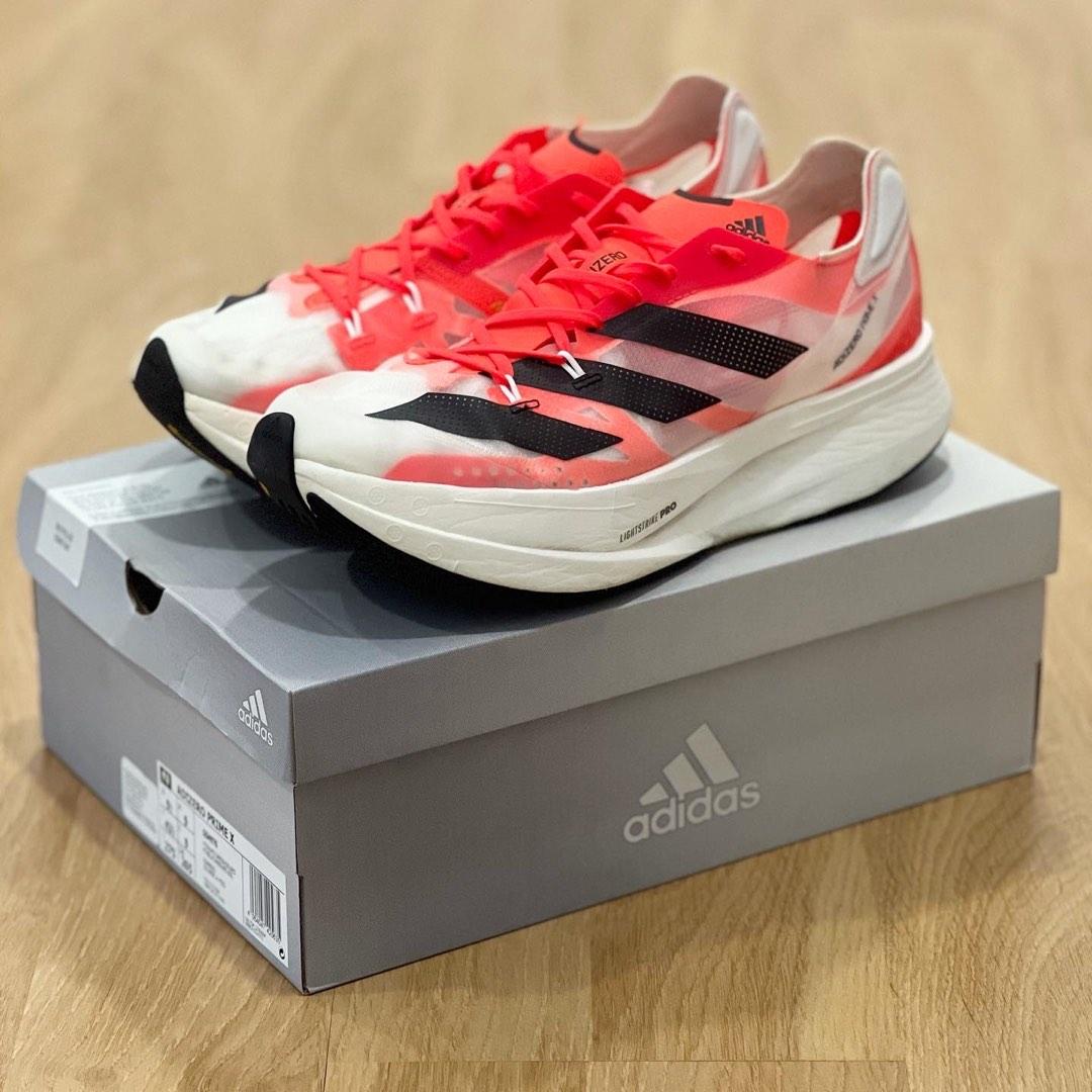 UK9 adidas Adizero Prime X White Solar Red