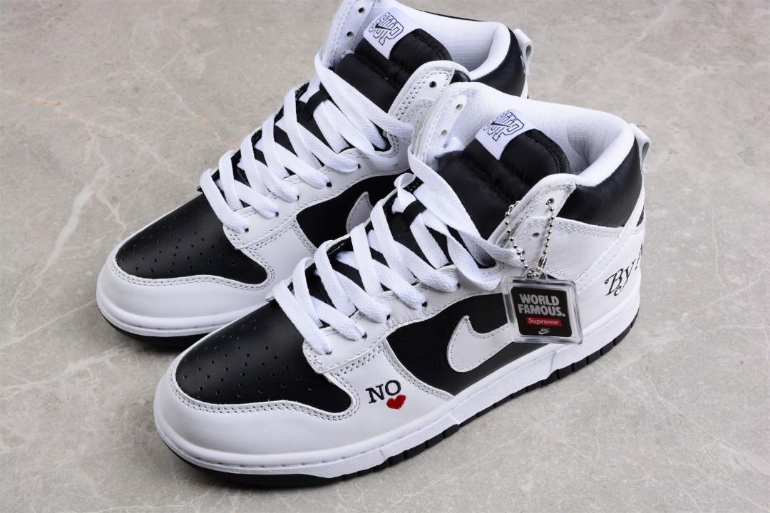 Supreme x Nike SB Dunk High By Any Means Black White