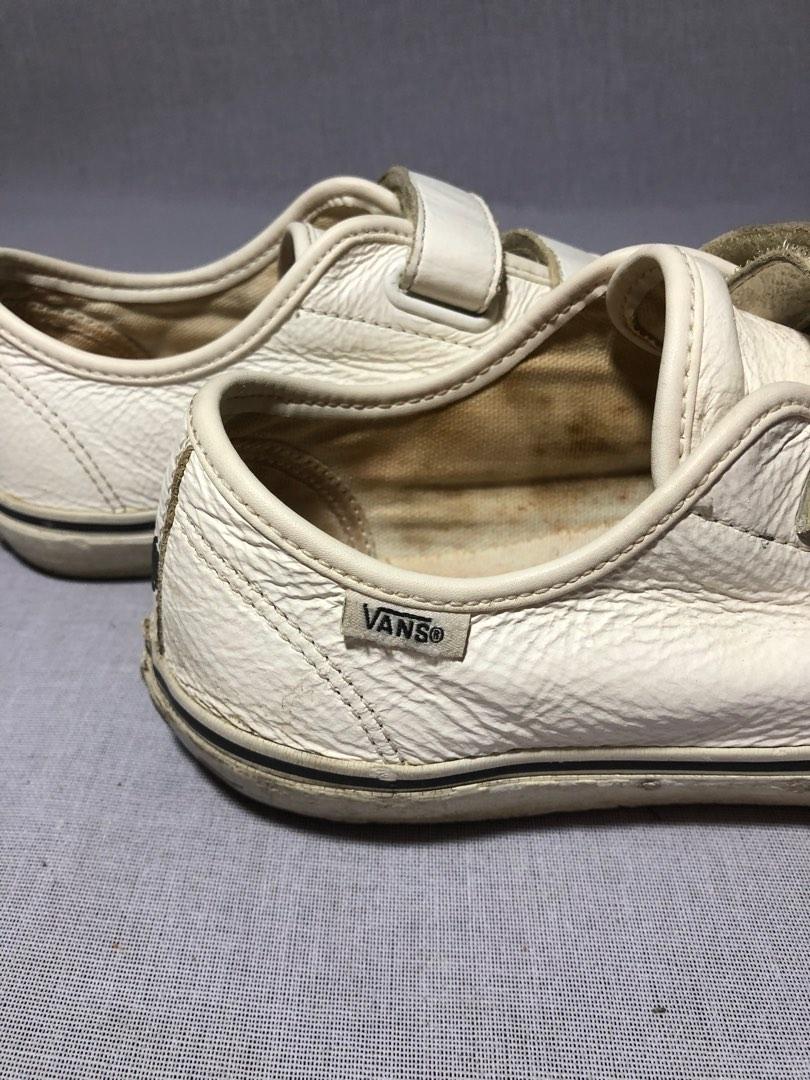 Vans leather discount velcro