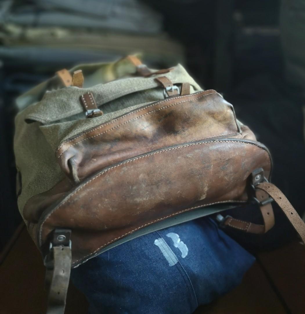 Vintage Swiss army backpack Nigel RRL McCoy's freewheeles Tcb warehouse