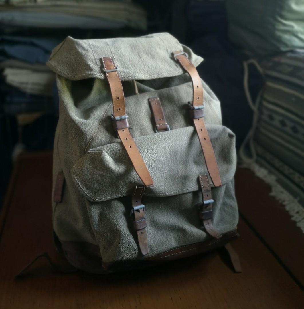 Vintage Swiss army backpack Nigel RRL McCoy's freewheeles Tcb warehouse