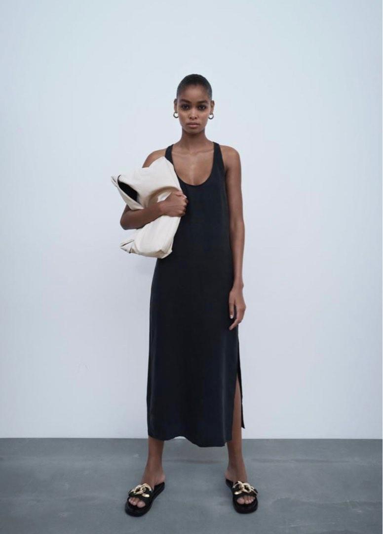 Zara cheap lyocell dress