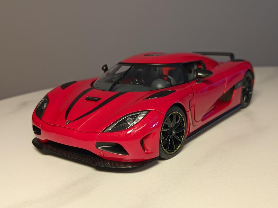 Miniature Autoart 1:18 Koenigsegg Agera RS 2015 - Gris Moon Silver / Carbone