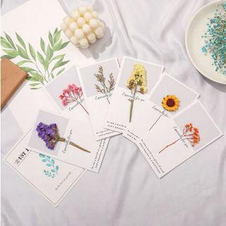 1pc Dried Flower Greeting Cards